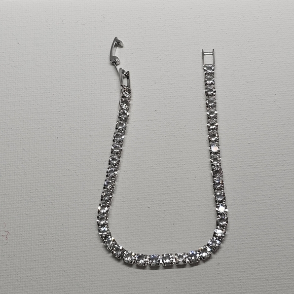 Tennis CZ Silver Fashion Bracelet - Picture 10 of 14